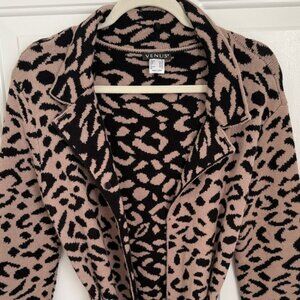 VENUS Leopard Print Cardigan Sweater Coat - Size Small